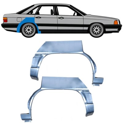 Painel de reparação do guarda-lamas traseiro para Audi 100 C3 1982-1990 / Esquerda+Direita / Conjunto 9993