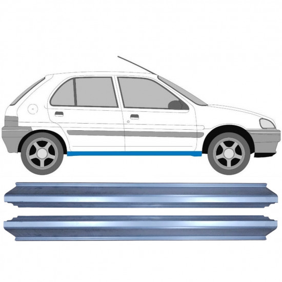 Painel de reparação da soleira para Peugeot 106 1991- / Conjunto 11334