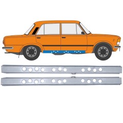 Painel de reparação interna da soleira para Fiat 125p 1968-1991 / Esquerda+Direita / Conjunto 12545