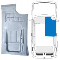 Painel de reparação do assoalho dianteiro para Fiat 126p 1972-2000 / Direito 7572