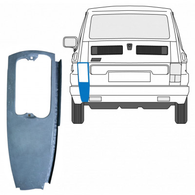 Painel de reparação do canto traseiro para Fiat 126p 1972-2000 / Esquerdo 7578