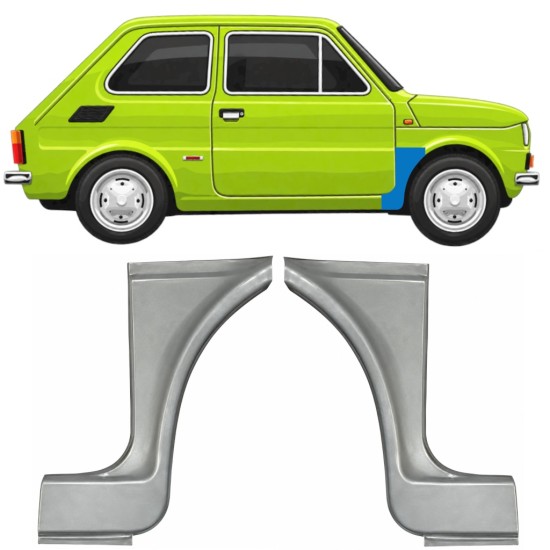 Painel de reparação do guarda-lamas dianteiro para Fiat 126p 1972-1994 ST/FL / Esquerda+Direita / Conjunto 11219