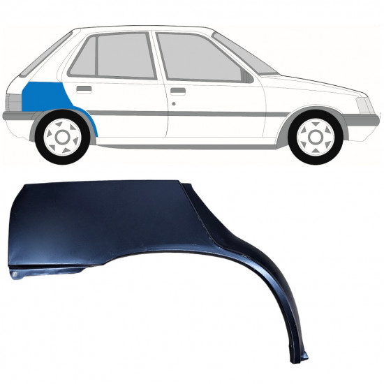 Painel de reparação do guarda-lamas traseiro para Peugeot 205 1983-1998 / Direito 10969