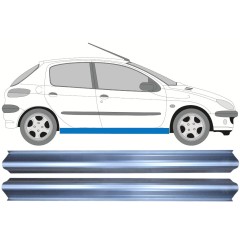 Painel de reparação da soleira para Peugeot 206 206+ 1998-2012 / Esquerda = Direita (simétrico) / Conjunto 9958