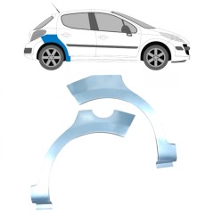 Painel de reparação do guarda-lamas traseiro para Peugeot 207 207+ 2006- / Esquerda+Direita / Conjunto 9513