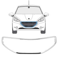 Moldura da grelha frontal para Peugeot 208 2012-2015 16197