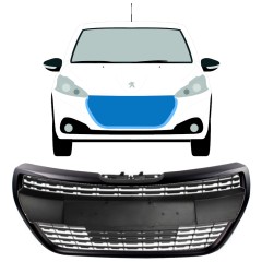 Grelha preta para Peugeot 208 2015-2019 ALLURE / Conjunto 7537