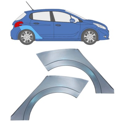 Painel de reparação do guarda-lamas traseiro para Peugeot 208 2012-2019 / Esquerda+Direita / Conjunto 16318