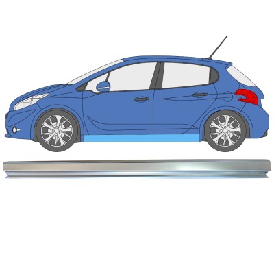 Painel de reparação da soleira para Peugeot 208 2012-2019 / Esquerdo 16314