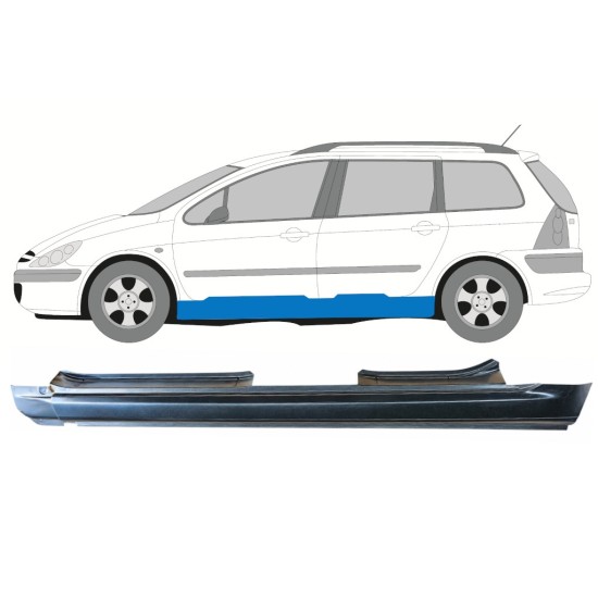 Soleira completa para Peugeot 307 2001-2008 / Esquerdo / COMBI 16968
