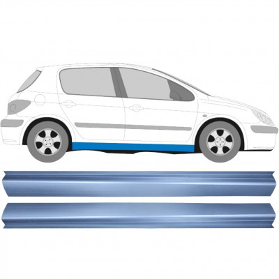 Painel de reparação da parte inferior da soleira para Peugeot 307 2001-2008 / Esquerda+Direita / Conjunto 10244