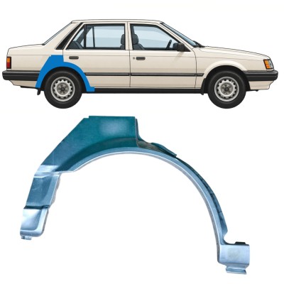 Painel de reparação do guarda-lamas traseiro para Mazda 323 BF 1985-1989 / Direito 12956