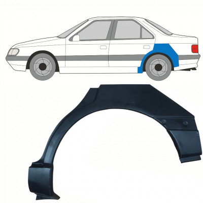 Painel de reparação do guarda-lamas traseiro para Peugeot 405 1987-1996 / Esquerdo 10782