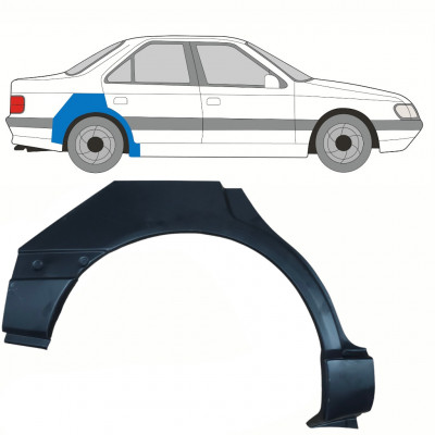 Painel de reparação do guarda-lamas traseiro para Peugeot 405 1987-1996 / Direito 10781