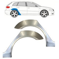 Painel de reparação do guarda-lamas traseiro para Audi A3 8P 2003-2012 / Esquerda+Direita / Conjunto 15210