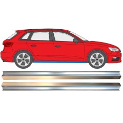 Painel de reparação da parte inferior da soleira para Audi A3 8V 2012-2020 / Esquerda+Direita / Conjunto 14994