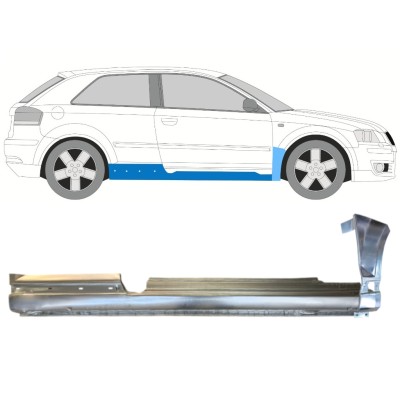 Soleira completa com reparação de guarda-lamas dianteiro para Audi A3 8P 2003-2012 / Direito / Conjunto 14706
