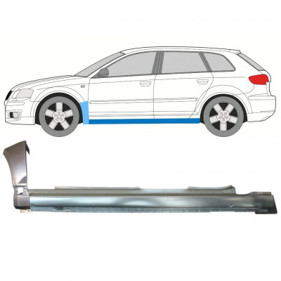 Painel de reparação da soleira com guarda-lamas dianteiro para Audi A3 8P 2003-2012 / Esquerdo 11148