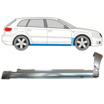 Painel de reparação da soleira com guarda-lamas dianteiro para Audi A3 8P 2003-2012 / Direito 11147