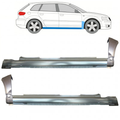 Painel de reparação da soleira com guarda-lamas dianteiro para Audi A3 8P 2003-2012 11149