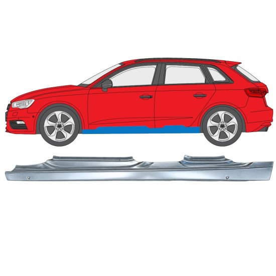 Soleira completa para Audi A3 8V 2012-2020 / Esquerdo / HATCHBACK 17284