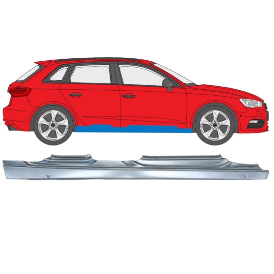 Soleira completa para Audi A3 8V 2012-2020 / Direito / HATCHBACK 17283