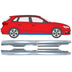 Soleira completa para Audi A3 8V 2012-2020 / Esquerda+Direita / HATCHBACK / Conjunto 17285