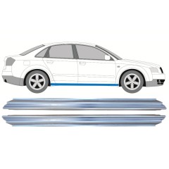 Painel de reparação da soleira para Audi A4 B6 2000-2004 / Esquerda = Direita (simétrico) / Conjunto 9759