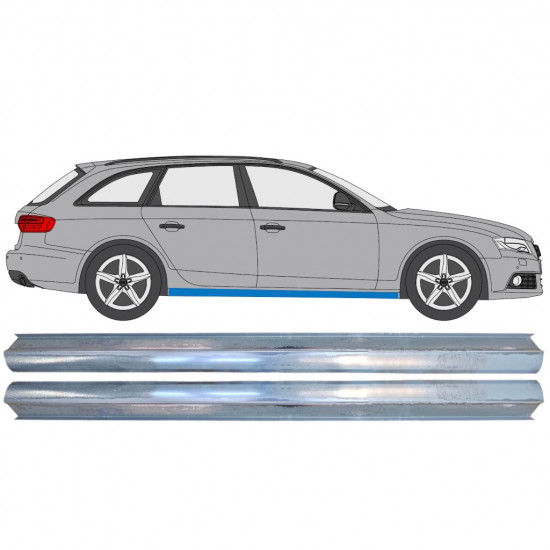 Painel de reparação da soleira para Audi A4 B8 2007-2016 / Esquerda = Direita (simétrico) 9968