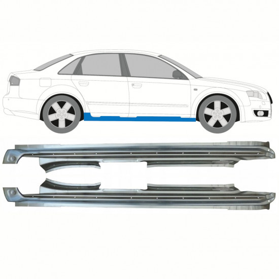 Painel de reparação da soleira para Audi A4 B6 B7 2000-2007 / Esquerda+Direita / Conjunto 10336