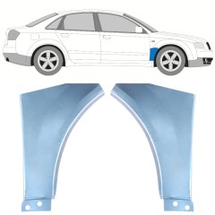 Painel de reparação do guarda-lamas dianteiro para Audi A4 B6 2000-2004 / Esquerda+Direita / Conjunto 9150