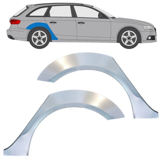 Painel de reparação do guarda-lamas traseiro para Audi A4 B8 2007-2016 / Esquerda+Direita / Conjunto 16324