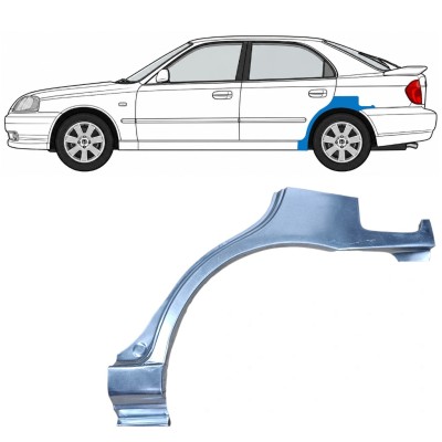 Painel de reparação do guarda-lamas traseiro para Hyundai Accent 2000-2006 / Esquerdo 7594