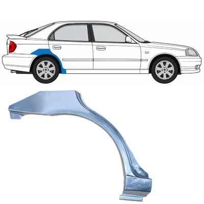 Painel de reparação do guarda-lamas traseiro para Hyundai Accent 2000-2006 / Direito 7593