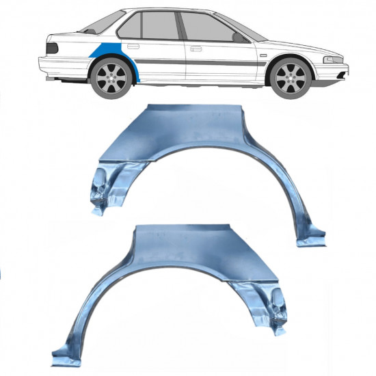 Painel de reparação do guarda-lamas traseiro para Honda Accord 1989-1993 / Esquerda+Direita / Conjunto 9584