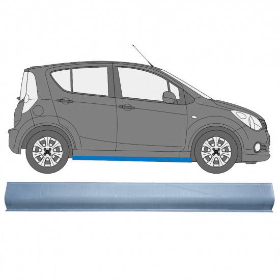 Painel de reparação da soleira para Opel Agila 2008-2015 / Esquerda = Direita (simétrico) 7599