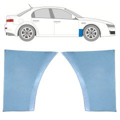 Painel de reparação do guarda-lamas dianteiro para Alfa Romeo 159 2005-2012 / Esquerda+Direita / Conjunto 11279