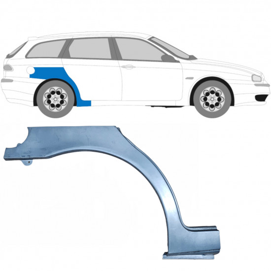 Painel de reparação do guarda-lamas traseiro para Alfa Romeo 156 1997-2005 / Direito 5402