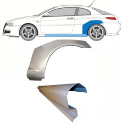 Painel de reparação da soleira com guarda-lamas traseiro para Alfa Romeo GT 2003-2010 / Esquerdo / Conjunto 8702