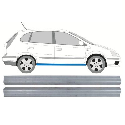 Painel de reparação da soleira para Nissan Almera Tino 2000-2006 / Esquerda = Direita (simétrico) / Conjunto 10649