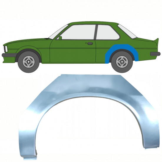 Painel de reparação do guarda-lamas traseiro para Opel Ascona B 1975-1981 / Esquerdo 8789