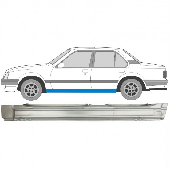 Painel de reparação da soleira para Opel Ascona / V Cavalier 1981-1988 / Esquerdo 6918