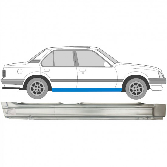 Painel de reparação da soleira para Opel Ascona / V Cavalier 1981-1988 / Direito 6917