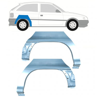 Painel de reparação do guarda-lamas traseiro para Opel Astra 1991-2002 / Esquerda+Direita / Conjunto 9680