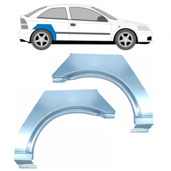 Painel de reparação do guarda-lamas traseiro para Opel Astra 1998-2009 / Esquerda+Direita / Conjunto 10518