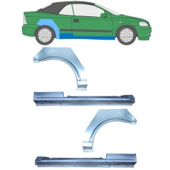 Painel de reparação da soleira com guarda-lamas traseiro para Opel Astra G 1998-2009 / COUPE / CABRIO / Conjunto 12594