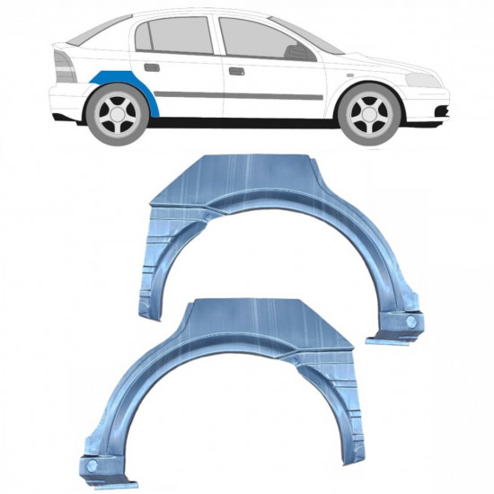 Painel de reparação do guarda-lamas traseiro para Opel Astra 1998-2009 / Esquerda+Direita / Conjunto 9167