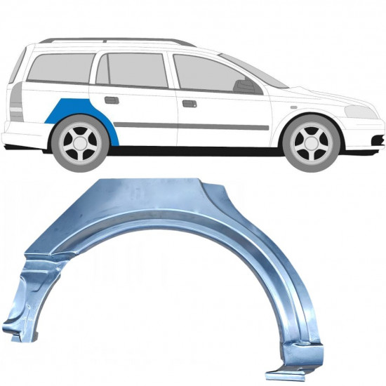 Painel de reparação do guarda-lamas traseiro para Opel Astra 1998-2009 / Direito / COMBI 6860