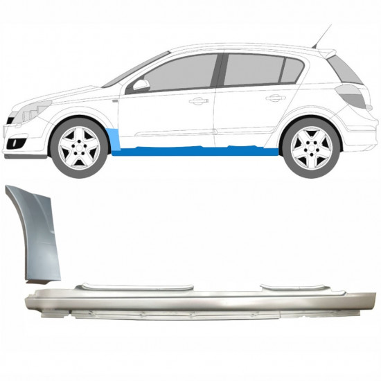 Painel de reparação da soleira com guarda-lamas dianteiro para Opel Astra 2003-2014 / Esquerdo 11162