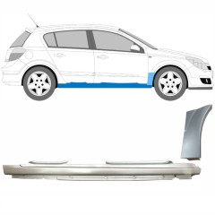 Soleira completa com reparação de guarda-lamas dianteiro para Opel Astra H 2003-2014 / Direito / Conjunto 11161